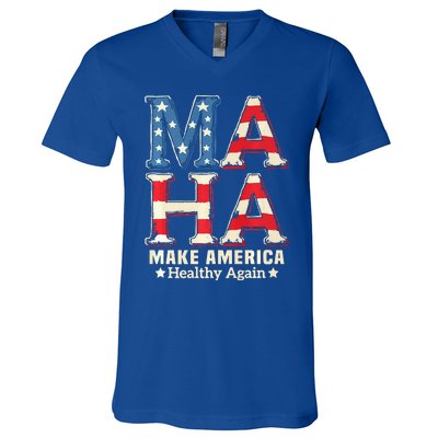 Maha Make America Healthy Again Trump Vance Kennedy 2024 V-Neck T-Shirt