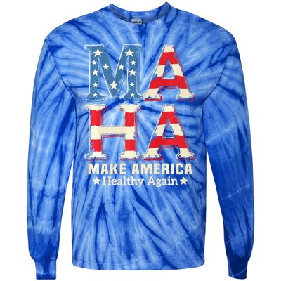 Maha Make America Healthy Again Trump Vance Kennedy 2024 Tie-Dye Long Sleeve Shirt