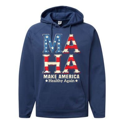 Maha Make America Healthy Again Trump Vance Kennedy 2024 Performance Fleece Hoodie