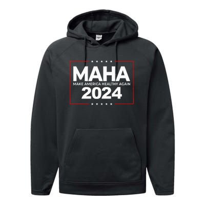 Maha Make America Healthy Again Robert F. Kennedy Jr. 2024 Performance Fleece Hoodie