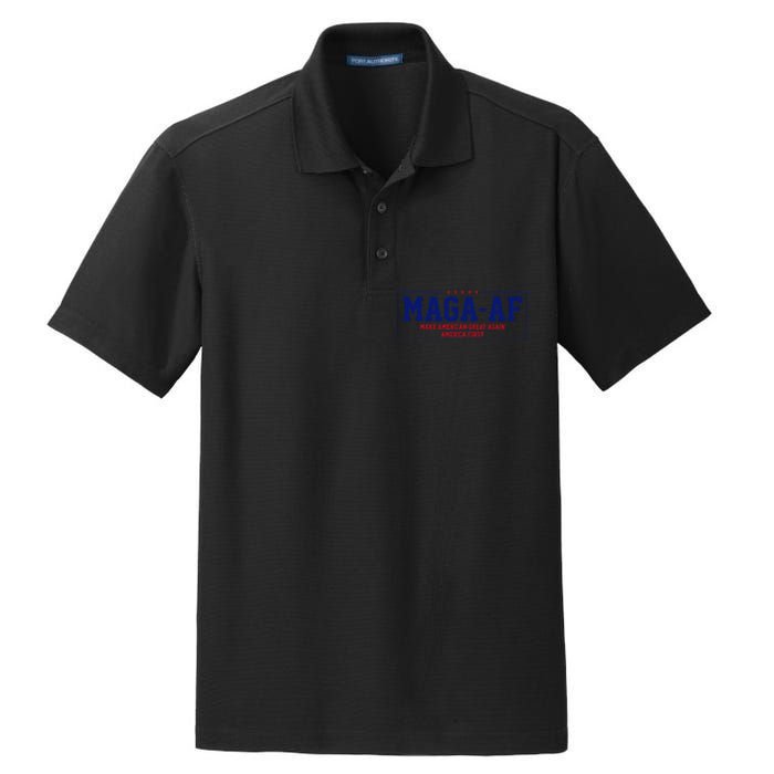 Magaa.F. Make American Great Again America First Dry Zone Grid Polo