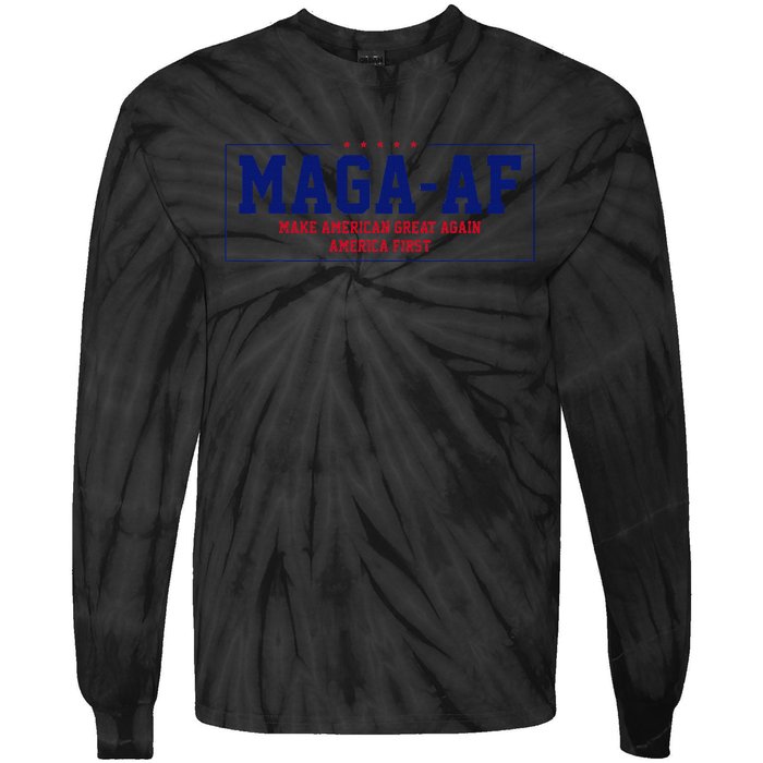 Magaa.F. Make American Great Again America First Tie-Dye Long Sleeve Shirt