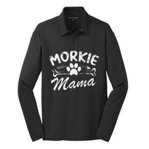 Morkie Mama Best Dog Lover Owner Mom Ever Mothers Day Silk Touch Performance Long Sleeve Polo