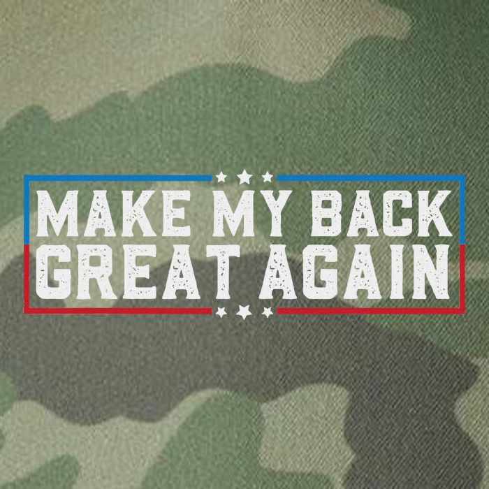 Make My Back Great Again Funny Back Surgery Recovery Legacy Tie Dye Trucker Hat
