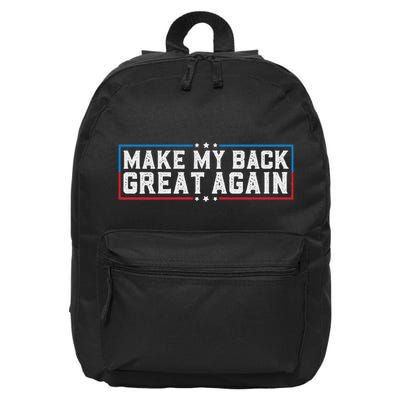 Make My Back Great Again Funny Back Surgery Recovery 16 in Basic Backpack