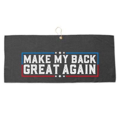 Make My Back Great Again Funny Back Surgery Recovery Large Microfiber Waffle Golf Towel