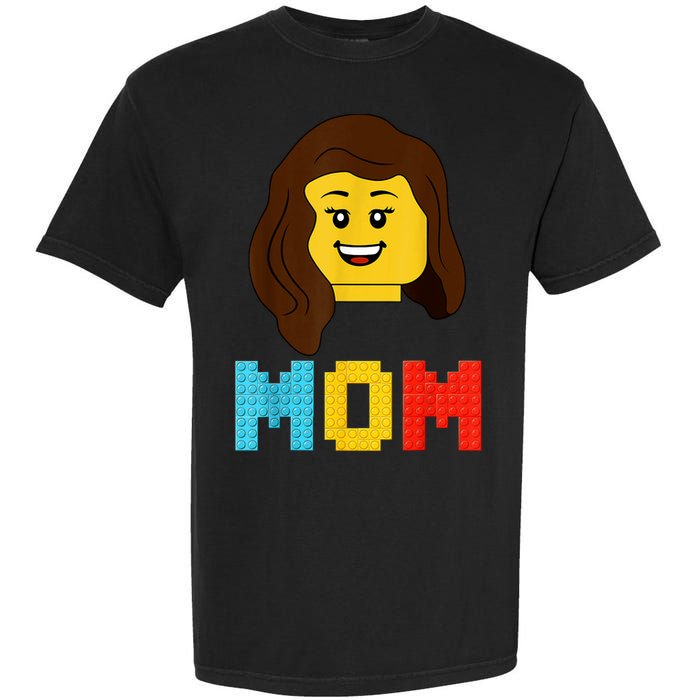 Mom Master Builder Building Bricks Blocks Matching Family Garment-Dyed Heavyweight T-Shirt