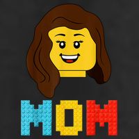 Mom Master Builder Building Bricks Blocks Matching Family Garment-Dyed Heavyweight T-Shirt