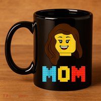Mom Master Builder Building Bricks Blocks Matching Family 11oz C Handle Ceramic Mug