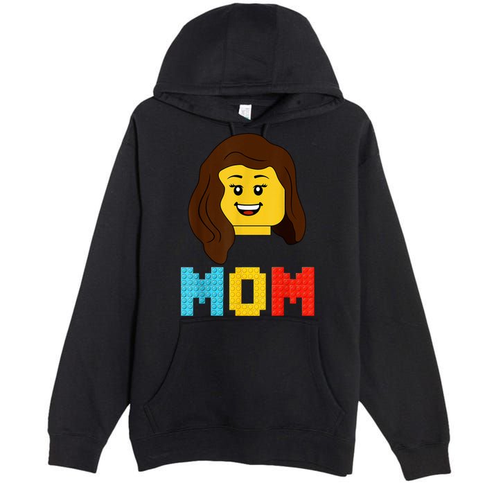 Mom Master Builder Building Bricks Blocks Matching Family Premium Pullover Hoodie