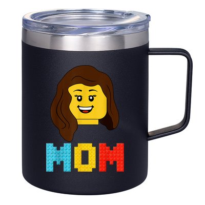 Mom Master Builder Building Bricks Blocks Matching Family 12oz Stainless Steel Coffee Mug