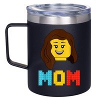 Mom Master Builder Building Bricks Blocks Matching Family 12oz Stainless Steel Coffee Mug