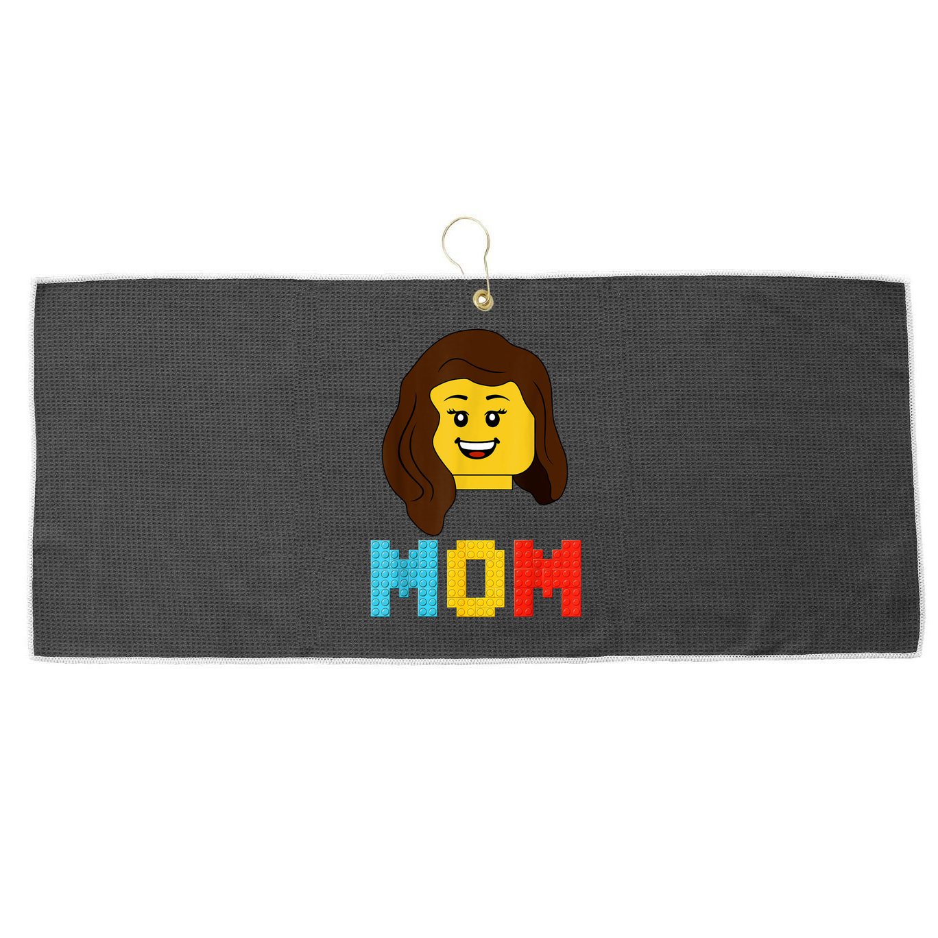 Mom Master Builder Building Bricks Blocks Matching Family Large Microfiber Waffle Golf Towel