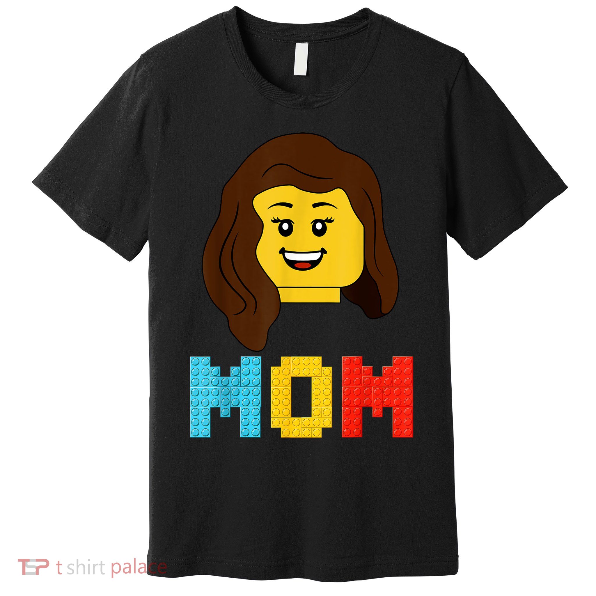 Mom Master Builder Building Bricks Blocks Matching Family Premium T-Shirt