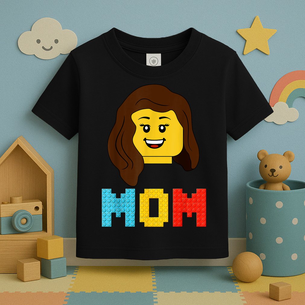 Mom Master Builder Building Bricks Blocks Matching Family Toddler T-Shirt