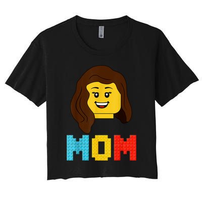 Mom Master Builder Building Bricks Blocks Matching Family Crop Top