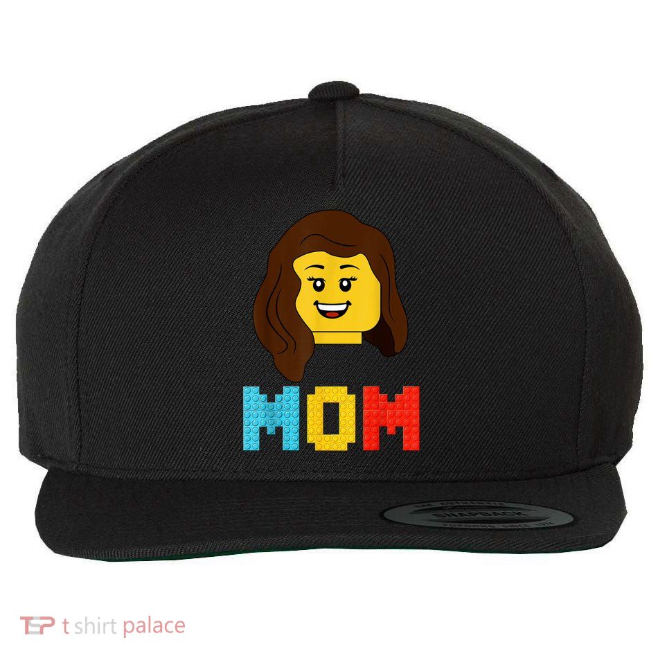 Mom Master Builder Building Bricks Blocks Matching Family Wool Snapback Cap