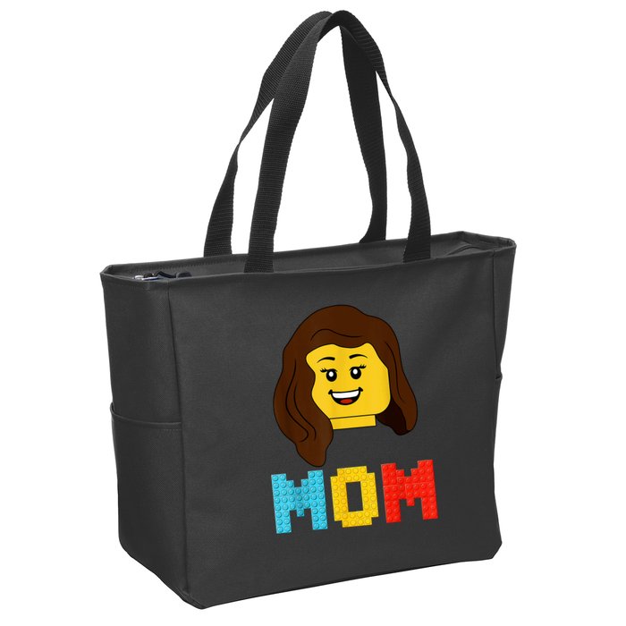Mom Master Builder Building Bricks Blocks Matching Family Zip Tote Bag