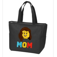Mom Master Builder Building Bricks Blocks Matching Family Zip Tote Bag