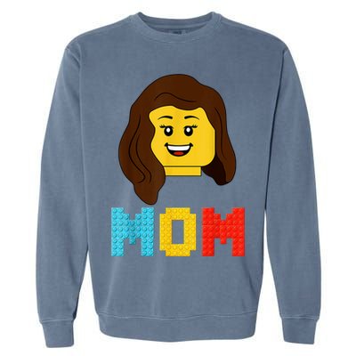 Mom Master Builder Building Bricks Blocks Matching Family Garment-Dyed Sweatshirt
