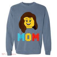 Mom Master Builder Building Bricks Blocks Matching Family Garment-Dyed Sweatshirt
