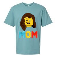 Mom Master Builder Building Bricks Blocks Matching Family Sueded Cloud Jersey T-Shirt