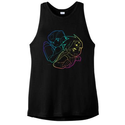 MEGA MAN BATTLE NETWORK GAMING DESIGN Ladies PosiCharge Tri-Blend Wicking Tank