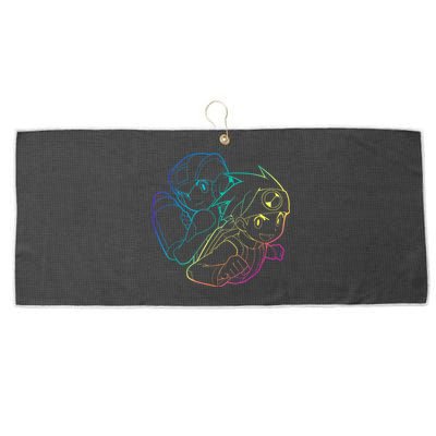 MEGA MAN BATTLE NETWORK GAMING DESIGN Large Microfiber Waffle Golf Towel