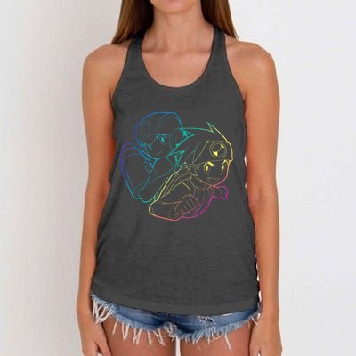 MEGA MAN BATTLE NETWORK GAMING DESIGN Women's Knotted Racerback Tank