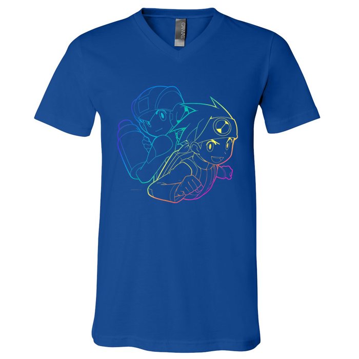 MEGA MAN BATTLE NETWORK GAMING DESIGN V-Neck T-Shirt