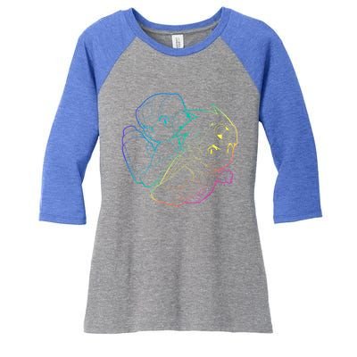 MEGA MAN BATTLE NETWORK GAMING DESIGN Women's Tri-Blend 3/4-Sleeve Raglan Shirt