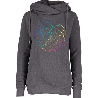 MEGA MAN BATTLE NETWORK GAMING DESIGN Womens Funnel Neck Pullover Hood