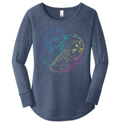 MEGA MAN BATTLE NETWORK GAMING DESIGN Women's Perfect Tri Tunic Long Sleeve Shirt