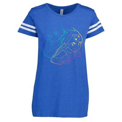 MEGA MAN BATTLE NETWORK GAMING DESIGN Enza Ladies Jersey Football T-Shirt