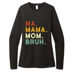 Mama Mom Bruh Retro Ma Womens CVC Long Sleeve Shirt