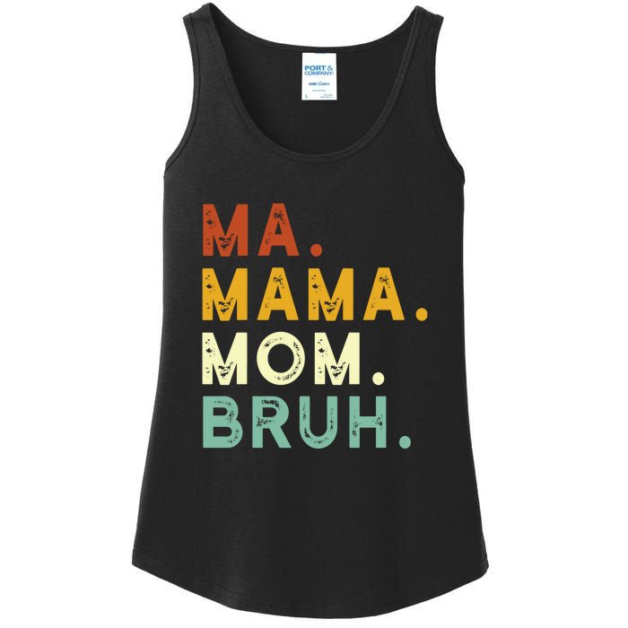 Mama Mom Bruh Retro Ma Ladies Essential Tank