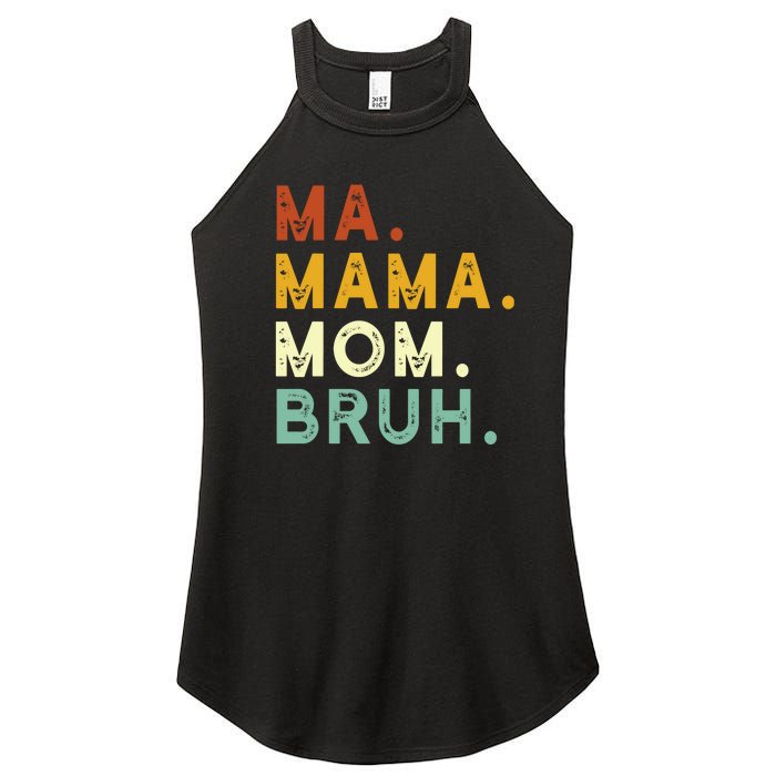 Mama Mom Bruh Retro Ma Women's Perfect Tri Rocker Tank