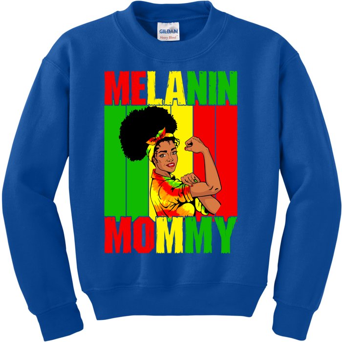 Melanin Mommy Black Juneteenth Mom Black History Mothers Day Gift Kids Sweatshirt