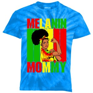 Melanin Mommy Black Juneteenth Mom Black History Mothers Day Gift Kids Tie-Dye T-Shirt