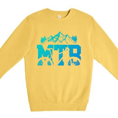 Mtb Mountain Bike Bicycle Mountain Biking Biker Gift Premium Crewneck Sweatshirt