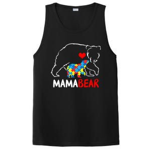 Mama Mom Bear Autism Awareness Puzzle Piece Autistic Mom Gift PosiCharge Competitor Tank