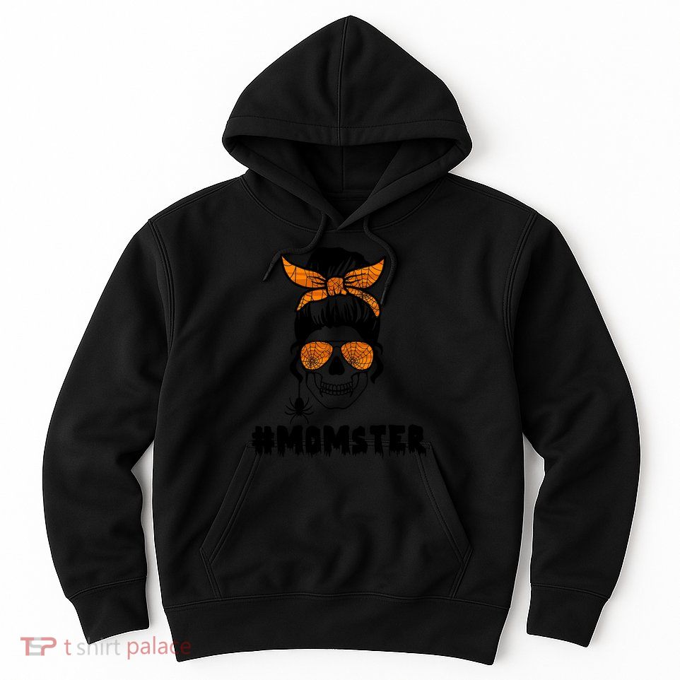 Momster Messy Bun Cute Halloween Hoodie