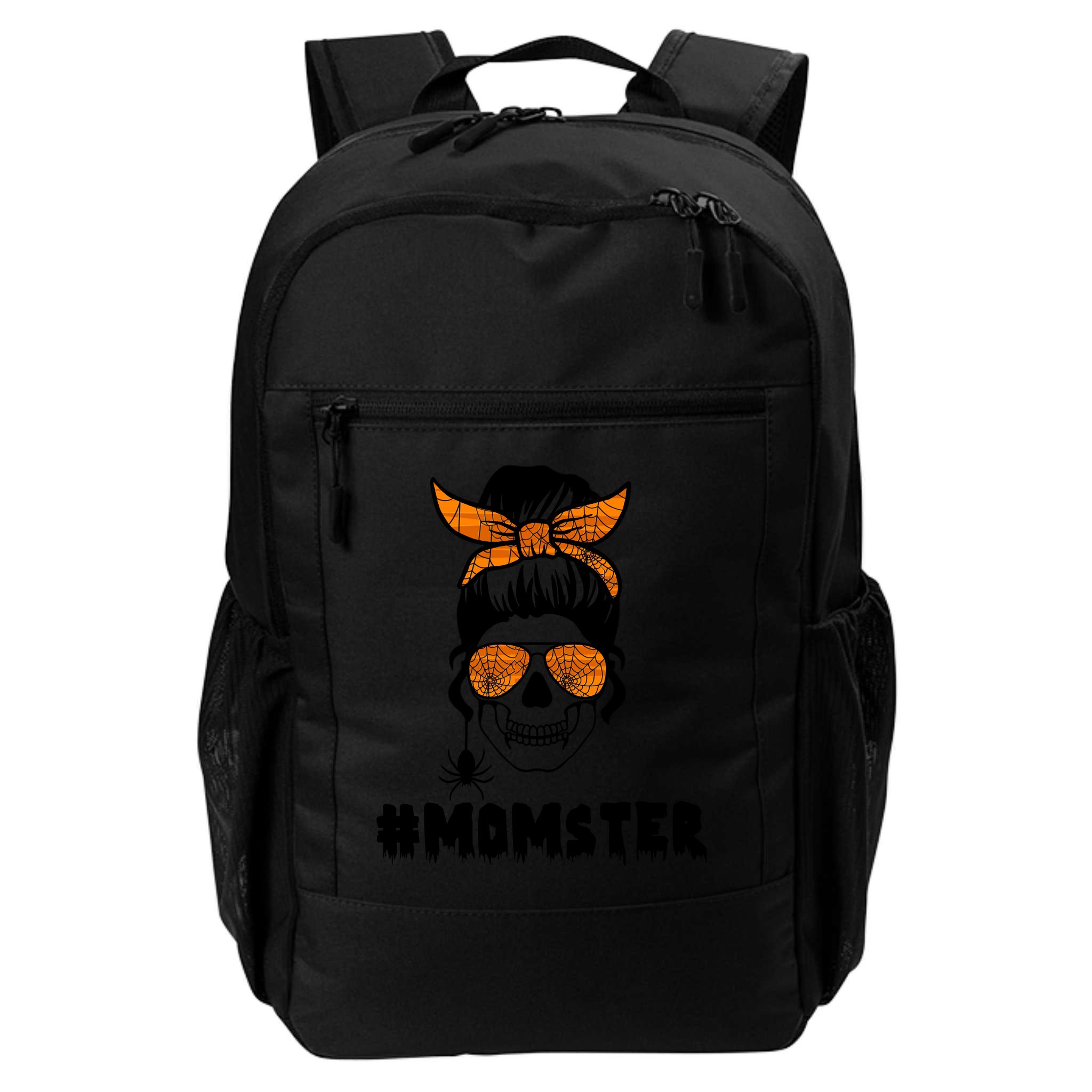 Momster Messy Bun Cute Halloween Backpack
