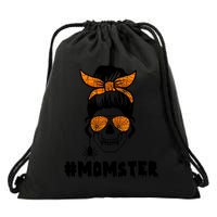 Momster Messy Bun Cute Halloween Drawstring Bag