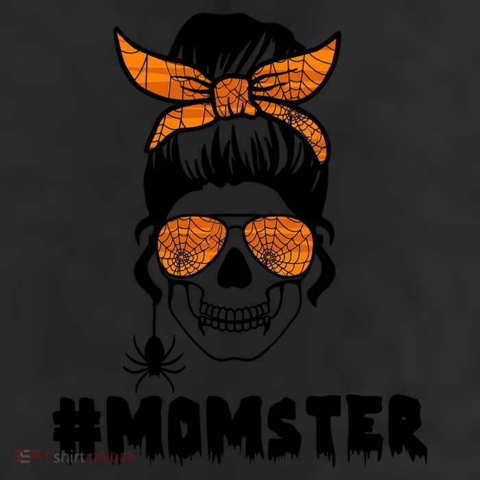 Momster Messy Bun Cute Halloween Trucker Hat
