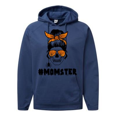 Momster Messy Bun Cute Halloween Performance Fleece Hoodie