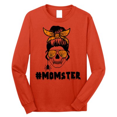 Momster Messy Bun Cute Halloween Long Sleeve Shirt