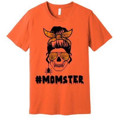 Momster Messy Bun Cute Halloween Premium T-Shirt