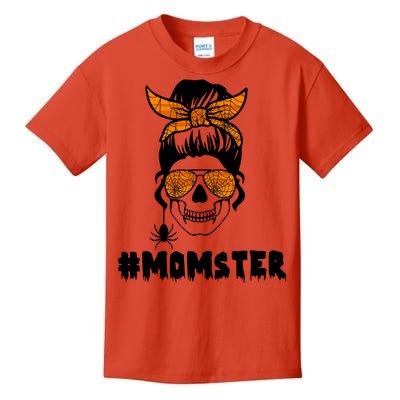 Momster Messy Bun Cute Halloween Kids T-Shirt