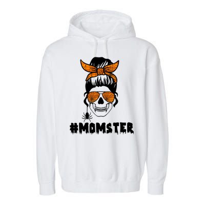 Momster Messy Bun Cute Halloween Garment-Dyed Fleece Hoodie